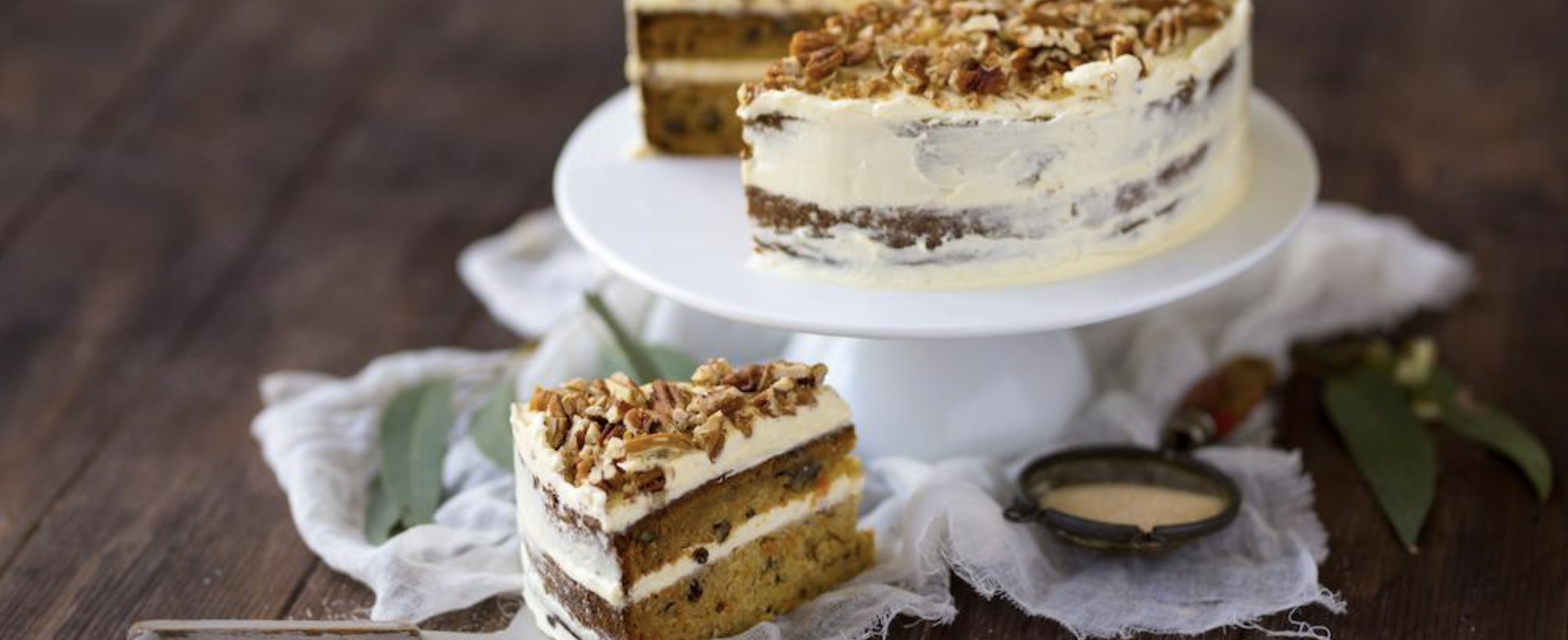 Lakanto Carrot and Pecan Cake with Cream Cheese Icing