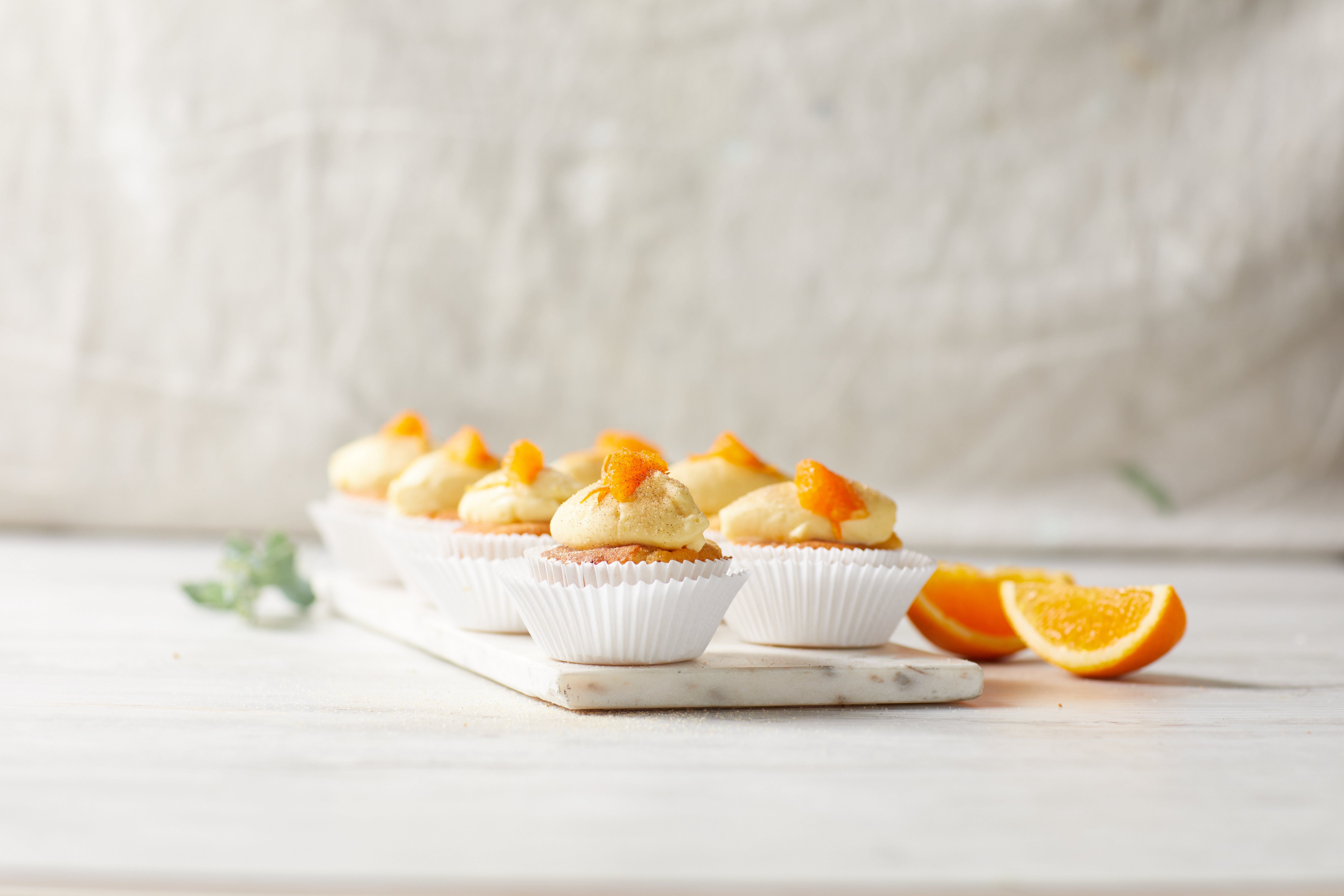 Low Carb Almond Orange Cupcakes