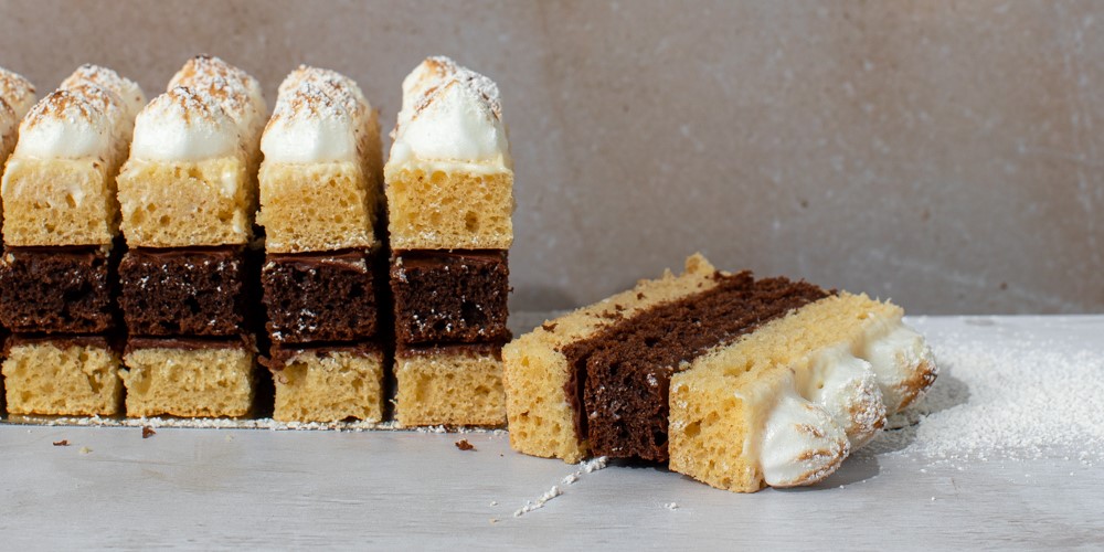 Chocolate and Vanilla Layer Cake (99% Sugar-Free)