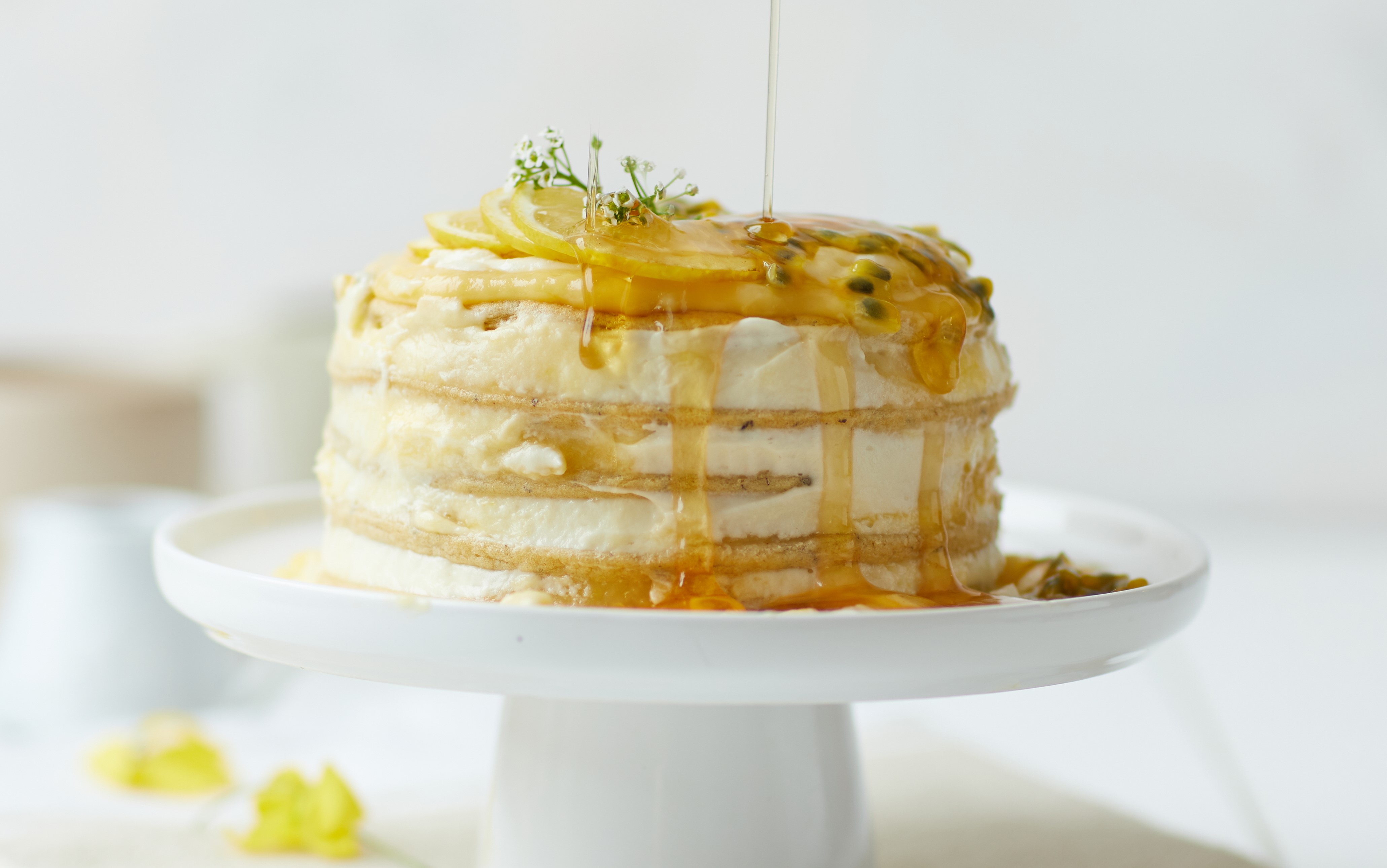 Low Carb Pancake Stack with Lemon Curd