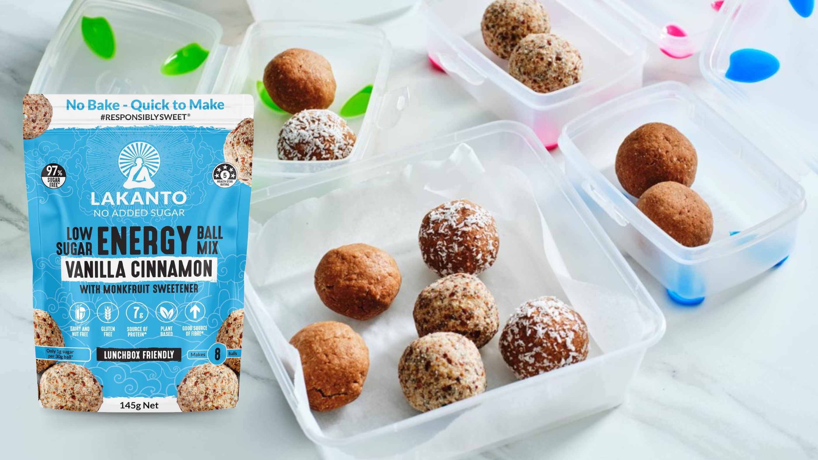 145g Low Sugar Energy Ball Mix - Vanilla Cinnamon